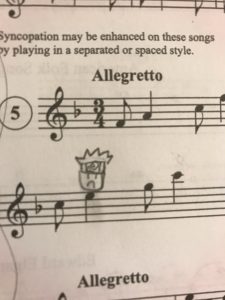 marking music with humor
