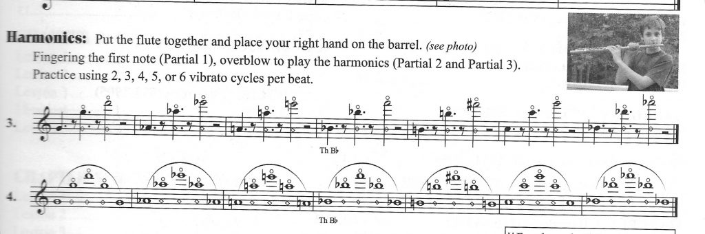 harmonics warm up exercise for flute