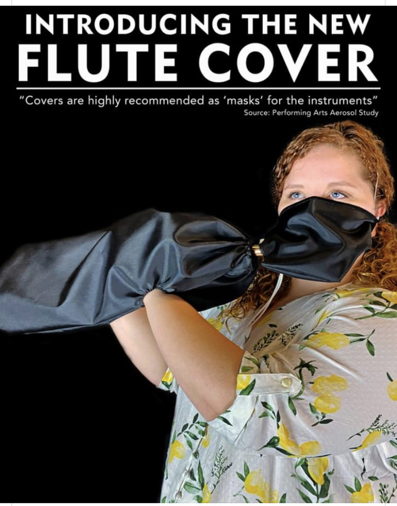 flutes in quarantine cover for instrument
